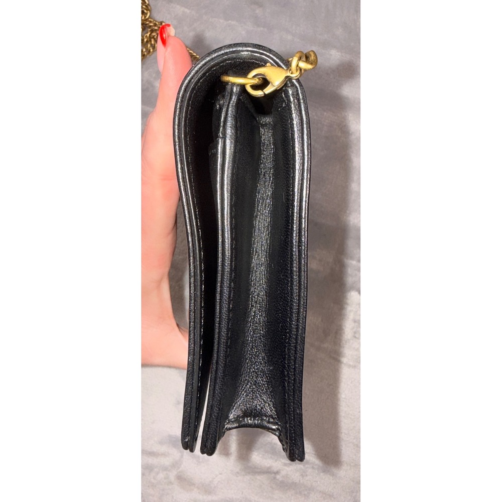 Dior Diorama Wallet on‎ Chain Black Studded Leather Gold Hardware With COA - Picture 5 of 15